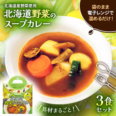 北海道野菜のスープカレー2食セット 北海道産野菜使用